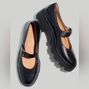 Madewell Freya Platform Lugsole Mary Jane NG680 Black 10